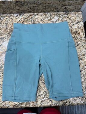 Lululemon hi rise align bikers sz 8 - teal blue